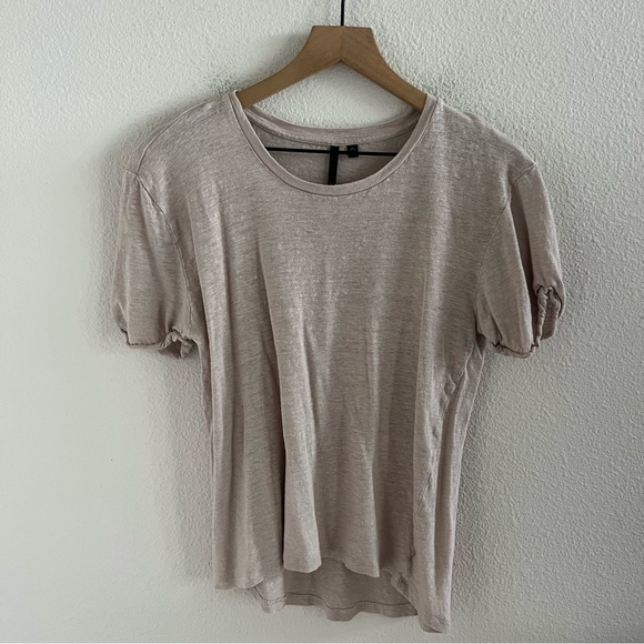 Joe's Jeans Tops - Joe's 100% Linen Cream Tan Classic Tee T-Shirt Heather Cloud Medium